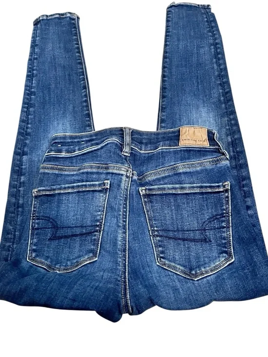 American Eagle Outfitters Women's Midnight Blue Skinny Jeans - Picture 3 of 4